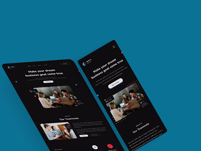 agency landing page design