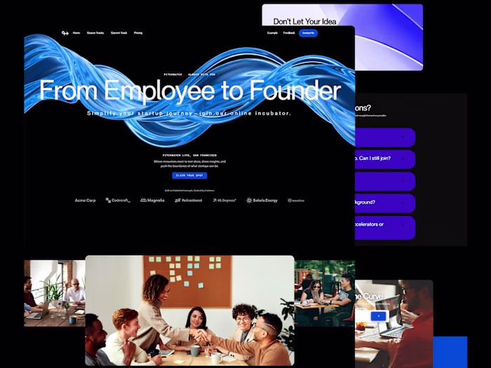 A fully custom website designed with a clear focus on struct...