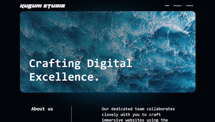 Kubuni Studio: Landing Page