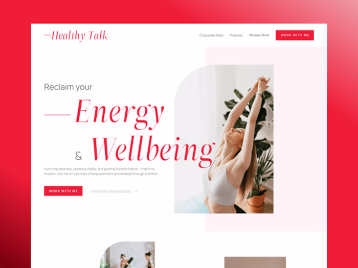 Healthy Talk: Designing a landing page to promote Wellness