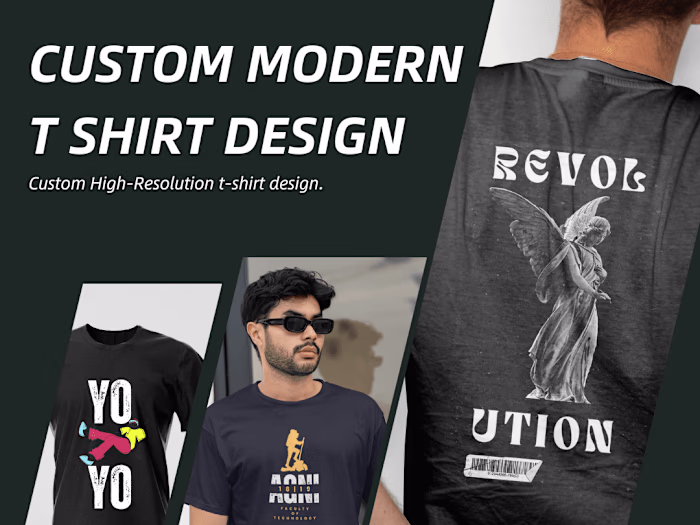 I will create a custom modern t-shirt design