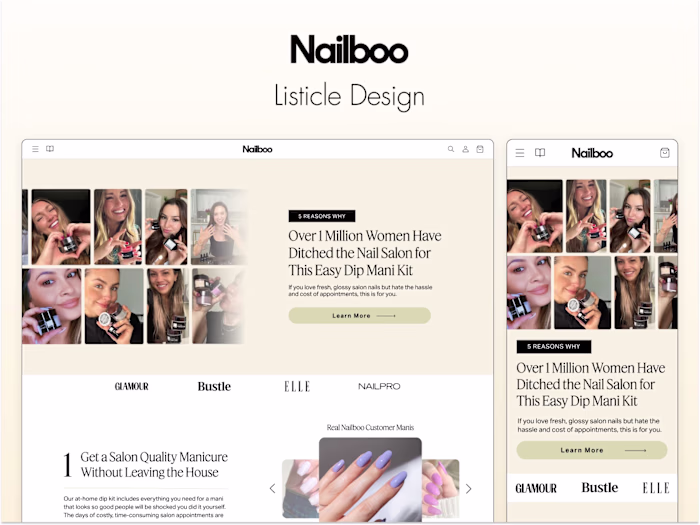 Nailboo | Listicle Design