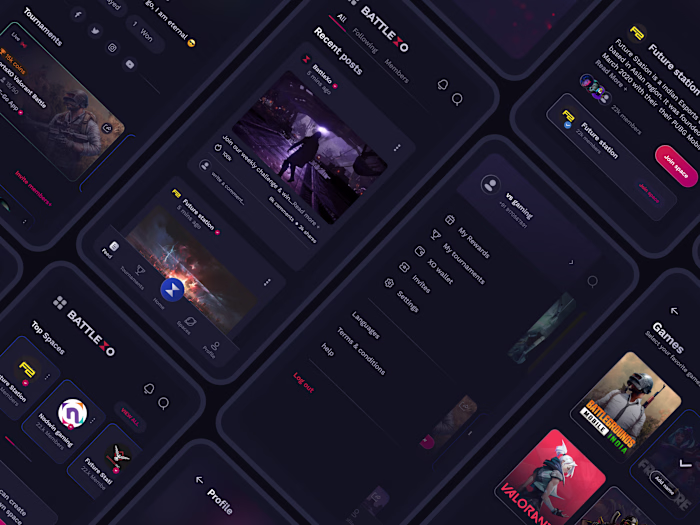BattleXO - Gaming platform UI/UX Design