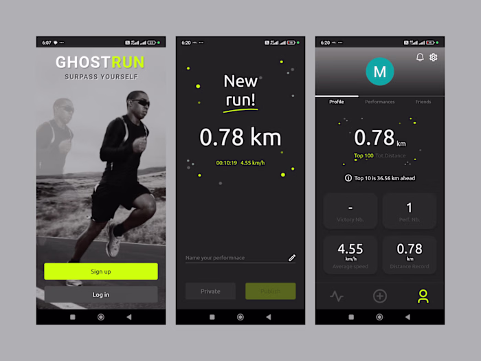 GhostRun Mobile App with React Native