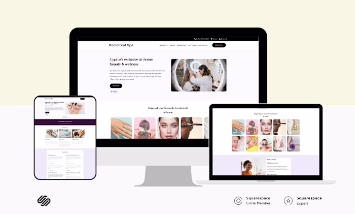 Spa Website On WordPress and Redesign Squarespace