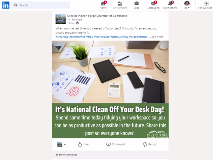 Pigeon Forge Chamber of Commerce Social Media Management 