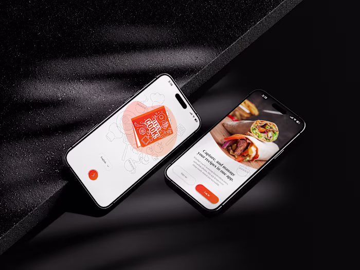 Onboarding & Login Design for Recipes Mobile App