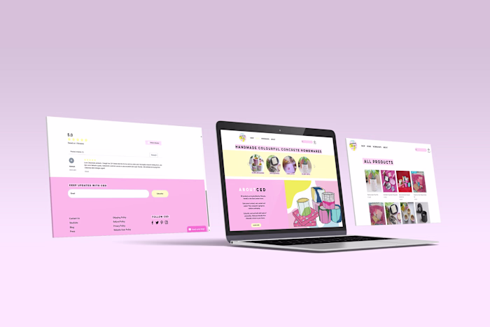 Built an e-commerce website for a handcrafted product business