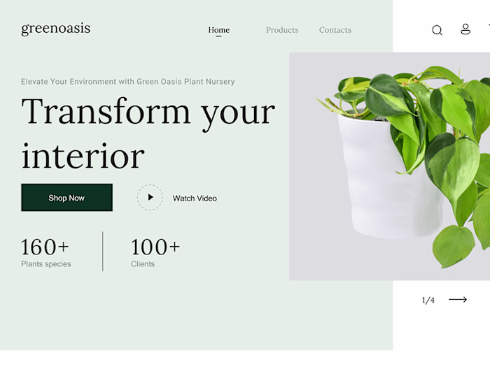PLANTS OASIS NURSERY UI DESIGN (1) | Images :: Behance