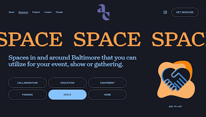 Arts Collective - Web Design