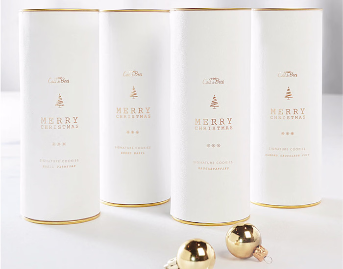 Elegant White Christmas Hampers on Behance