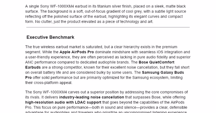 SEO-Optimized Product Copy for Sony Earbuds