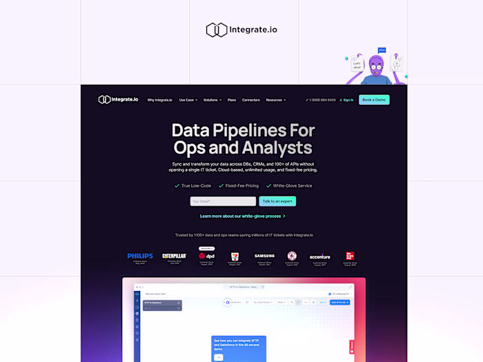 Integrate.io full web design