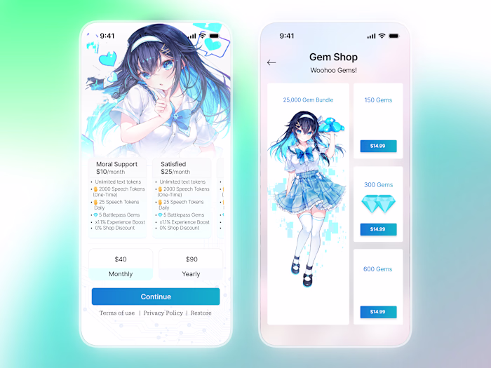 Premium Subscription UI – Anime Voice App (AIRI AI)
