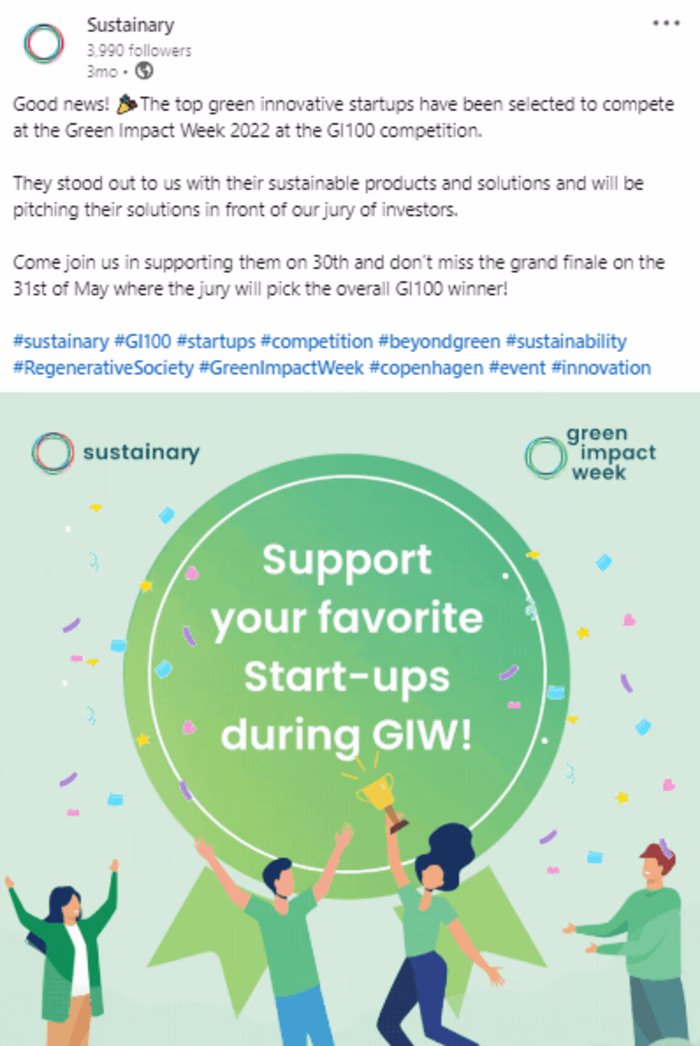 Linkedin post example