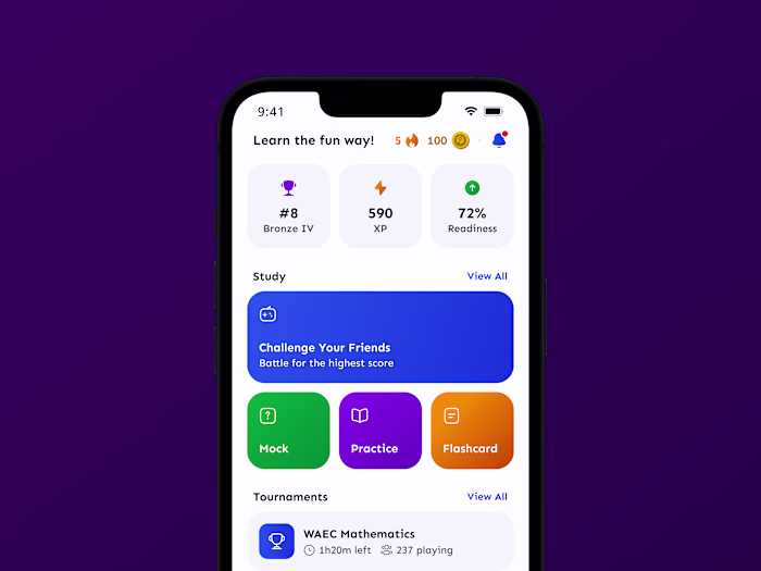 Stranerd, Gamified Study Platform - Home