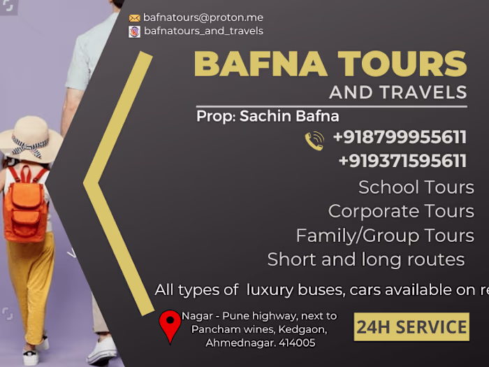 Bafna Tours & Travels: Professional Business Card Design
