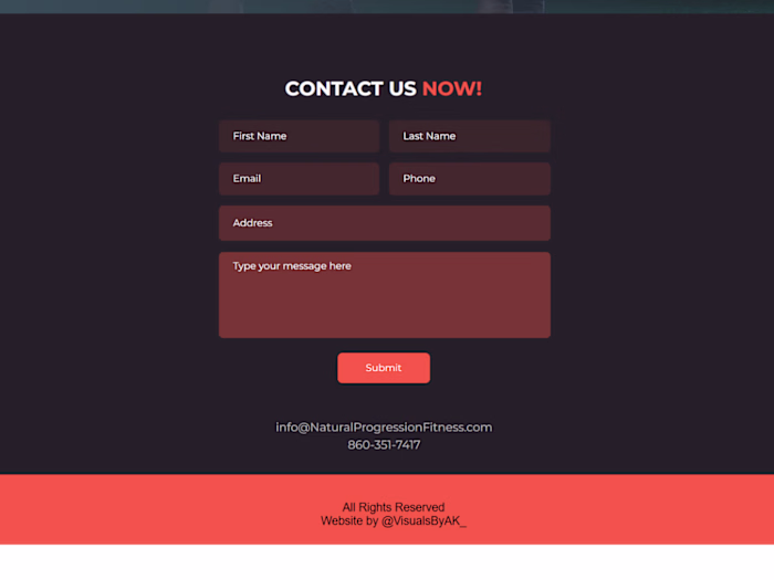 Fitness Website Design for Natural