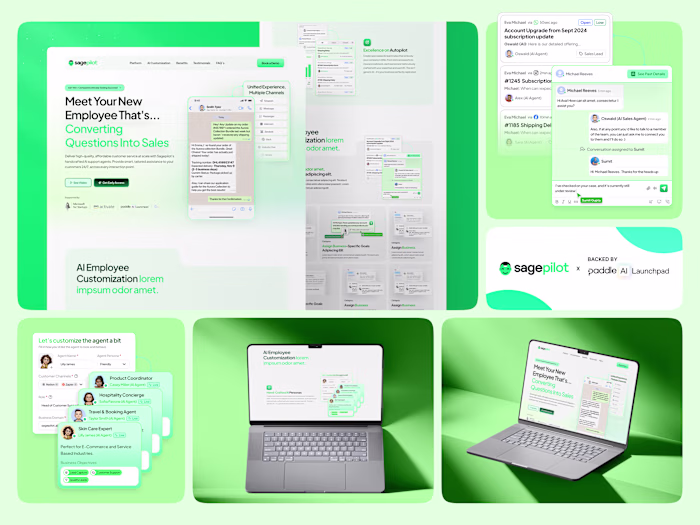 Conversational AI Agent | Web Dev + UI Design+ Illustration