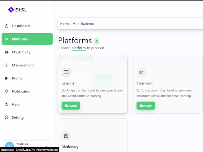 Ethiopian Sign Language Learning Platform
