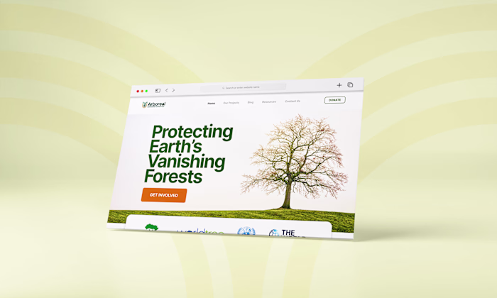 LANDING PAGE DESIGN FOR ARBOREAL