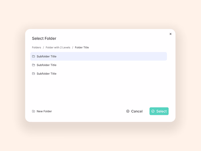 Select Folder Modal 
