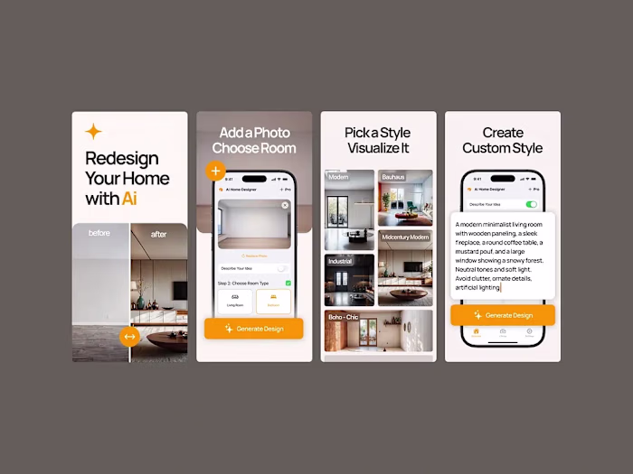 AI Interior App Screenshots