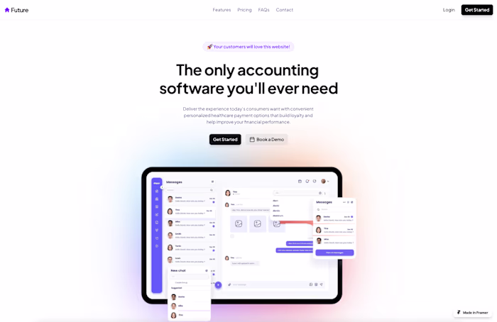Future • SaaS Framer template