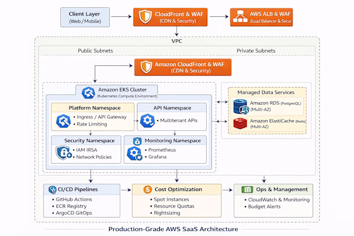 Multi-Tenant SaaS Platform on AWS EKS