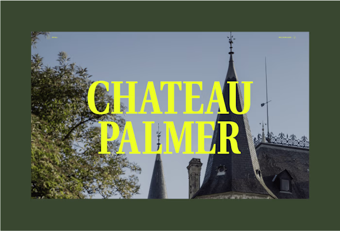 Webflow development for Château Palmer website