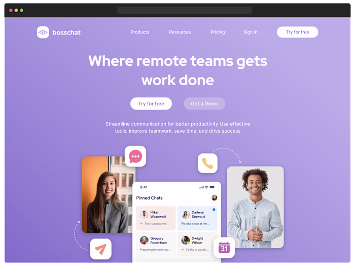 bosschat - a business work communication solution