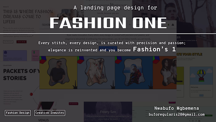 Landing Page Design for Fashion One