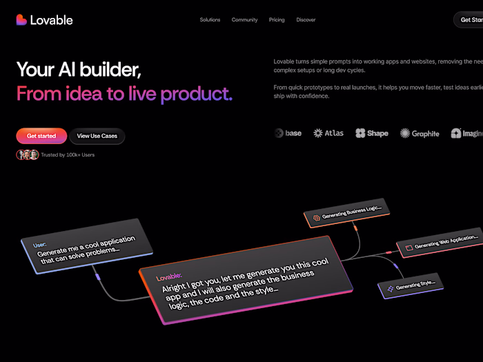 Lovable landing page re-design