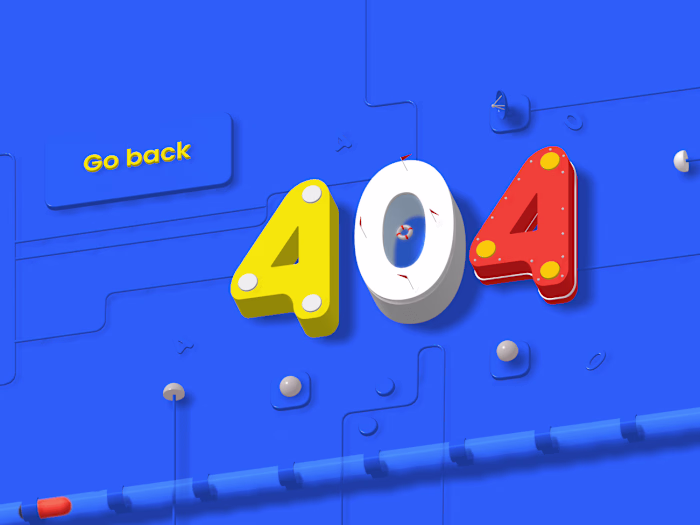 3D | 404 Page animated 