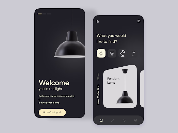 Here is my Lamp e-commerce app concept Redesign Feel free to...