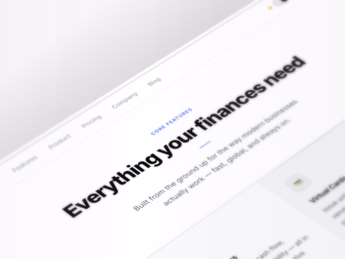 Features grid: scannable, no fluff