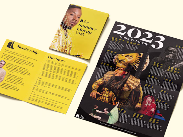 A folded mail calendar featuring