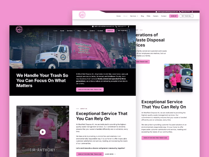 Westfield Dispose All (Web Design + Webflow Development)