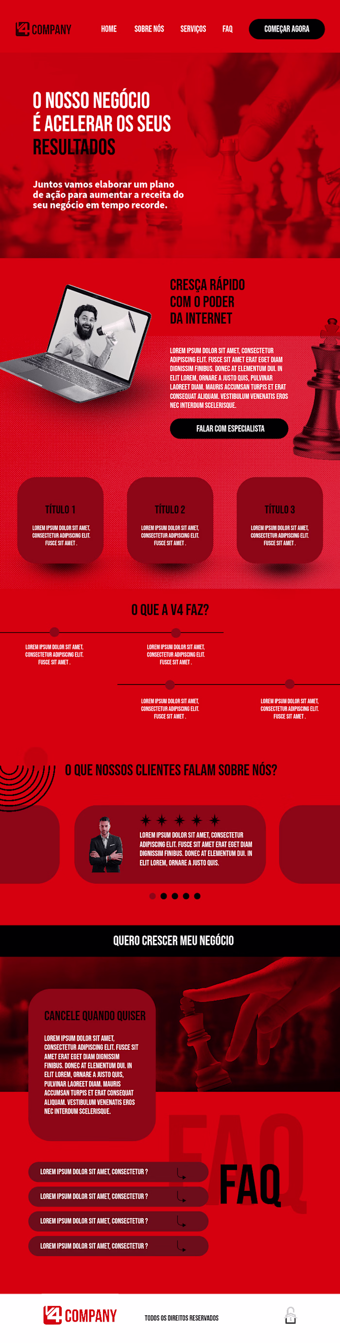 Landing Page for a digital business company