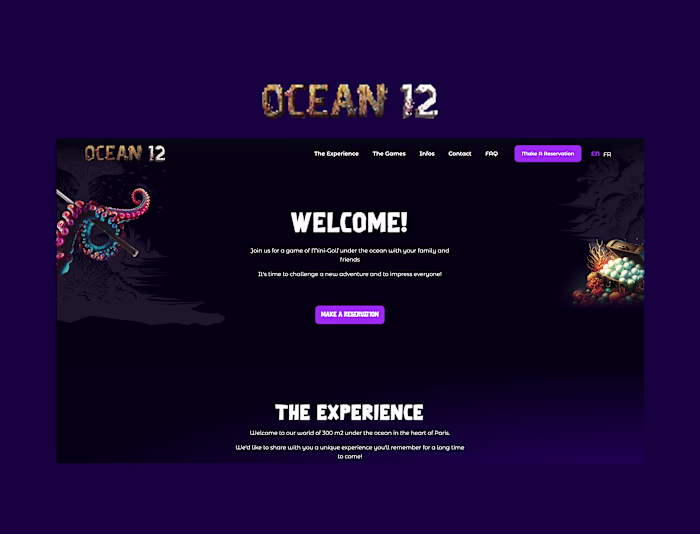Ocean 12 Website Design and Booking Implementation