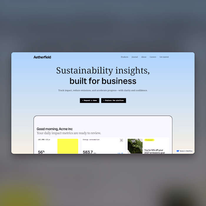 Aetherfield website development