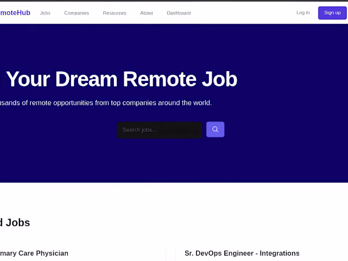 RemoteHub (Remote job listing website)