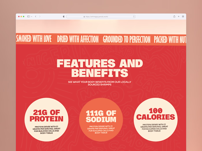 Interactive Marketing Site for Shrimppp