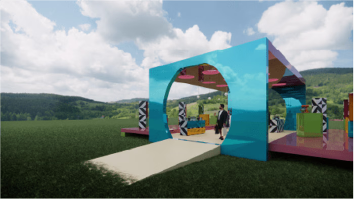 Concept of a kitchen accessory temporary store