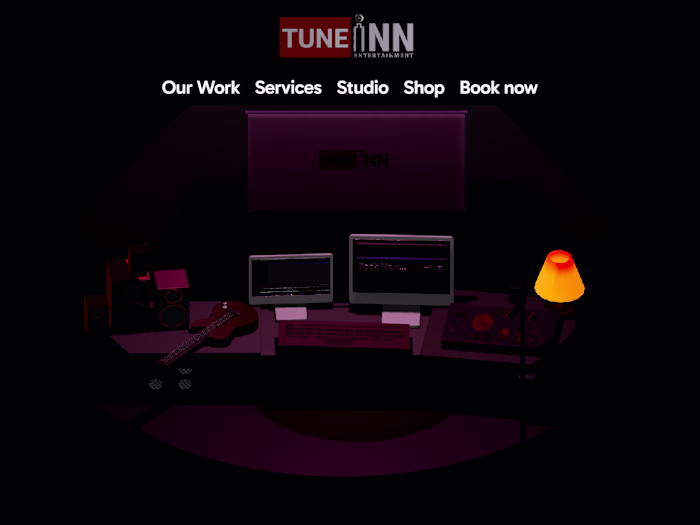 3D Landing Page for Tune Inn Studio