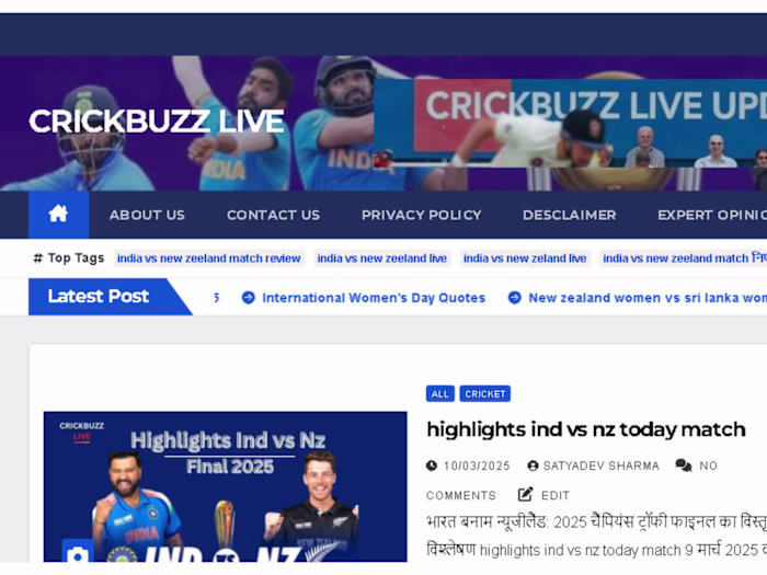 CrickBuzz.live - The Ultimate Cricket Hub for Fans