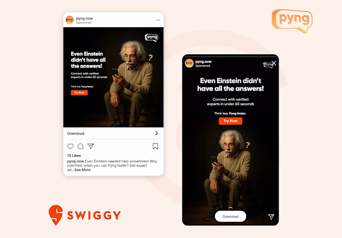 Swiggy Pyng Designs by Likhith Erram