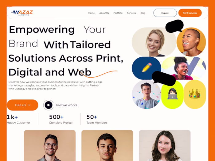 Modern Marketing Agency Website – Bold & Responsive Design