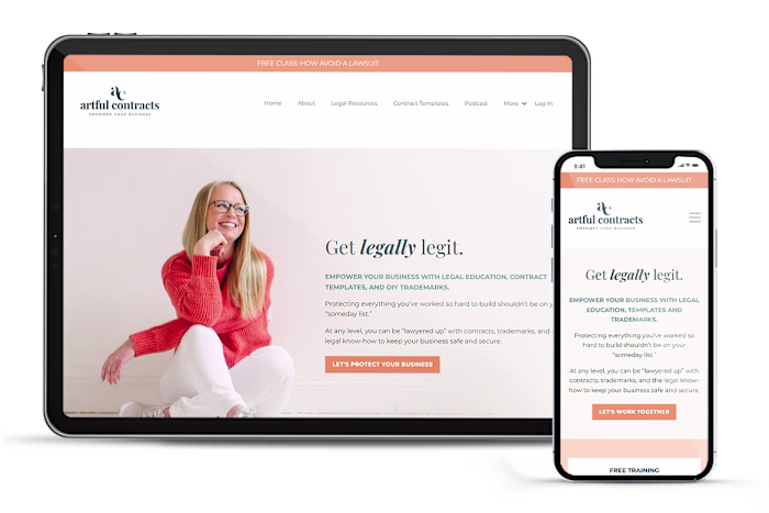 Artful Contracts - Kajabi re-design