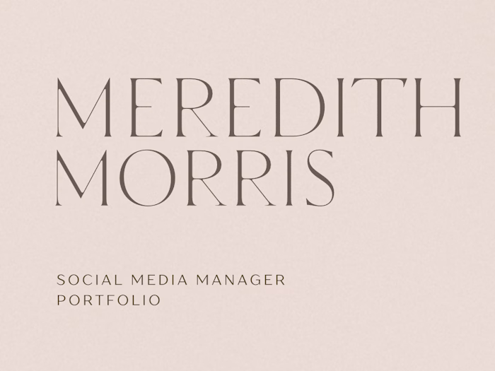 Social Media Manager Portfolio